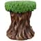 13.75" Fairy Tree Stump Outdoor Garden Plant Stand